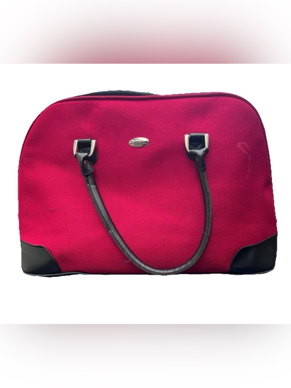 Travel Gear Red Canvas Weekender Duffle Bag Carry-On Overnight Tote